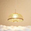 Bamboo chandelier for living room and bedroom, Nordic-style hand-woven rattan lamps Application Scenario